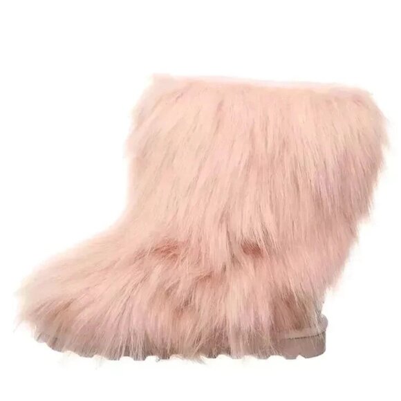 Bearpaw Sasha Pink Sheepskin Fur Wool Warm Mongolian Sherpa Winter Boots 8 - Picture 5 of 7